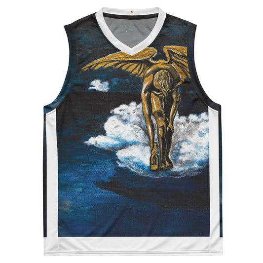 Painted Angel - Recycled unisex basketball jersey