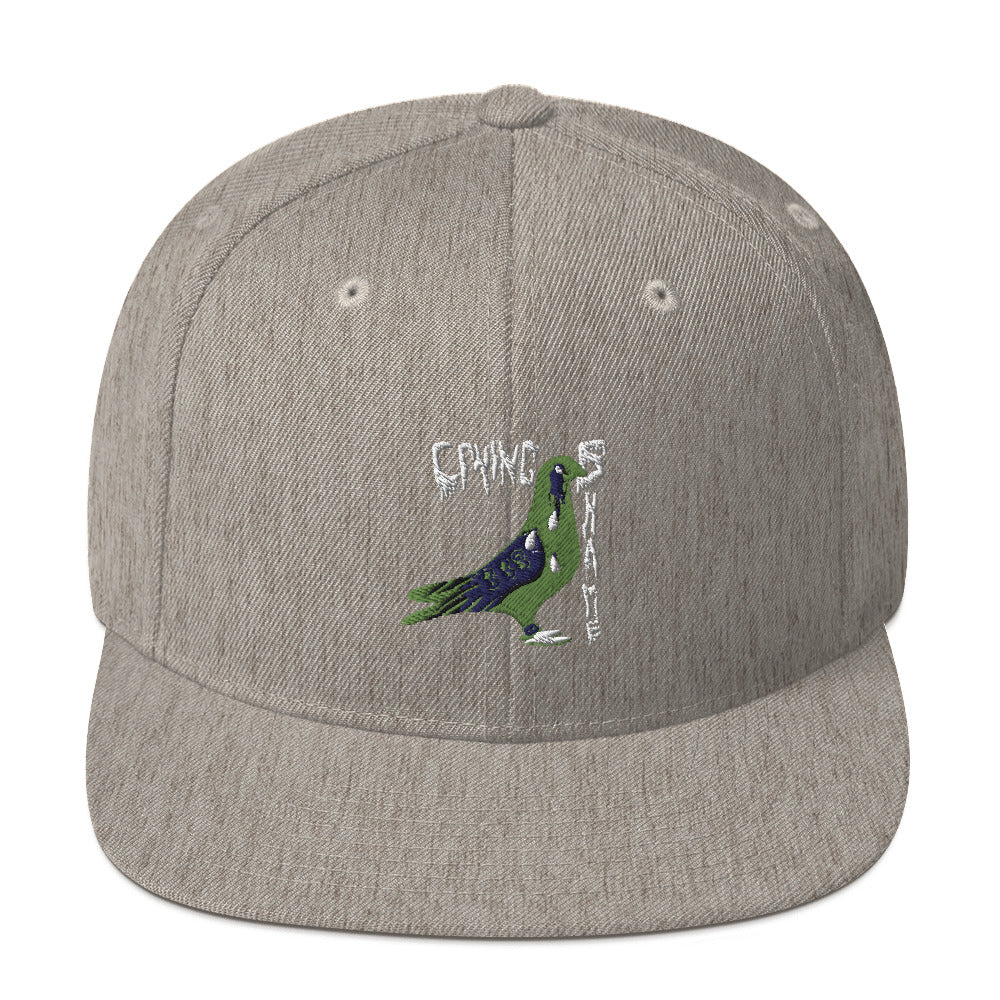Crying Shame Pigeon Snapback Hat