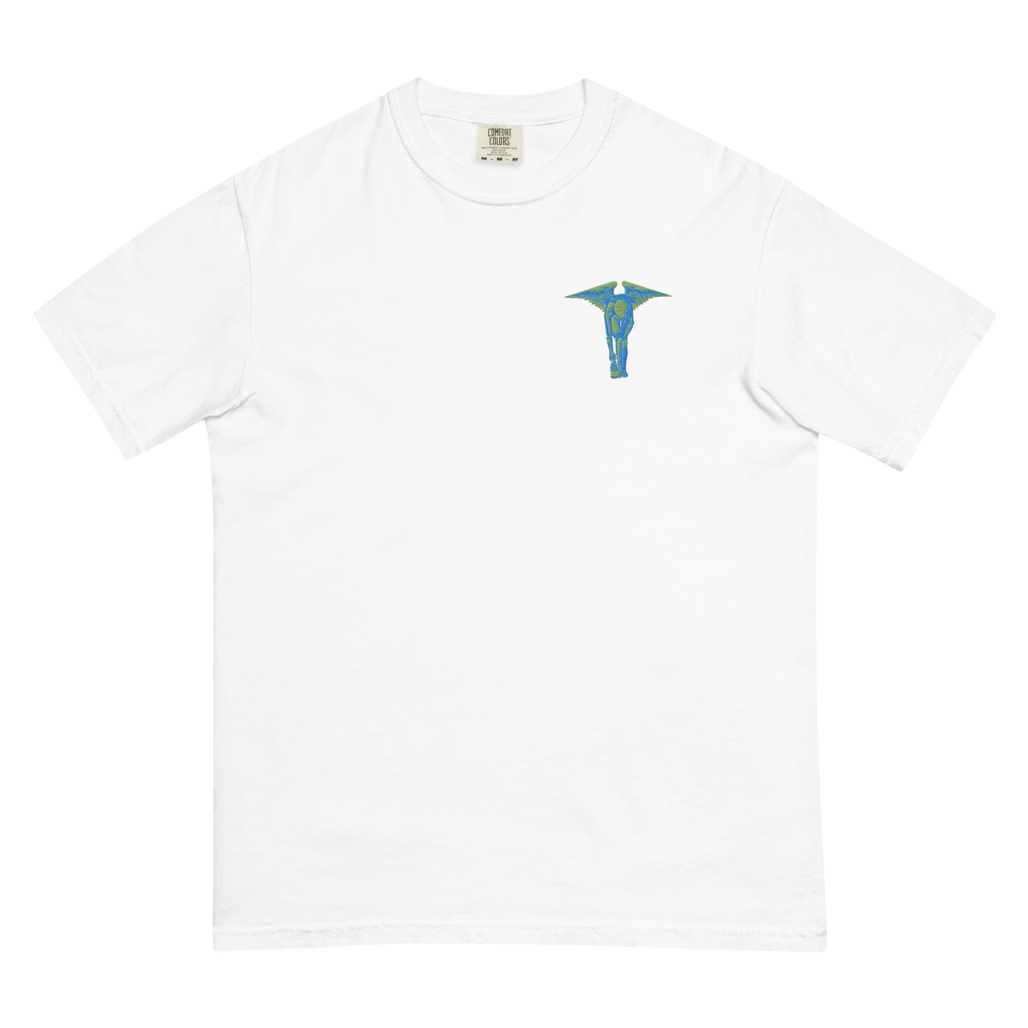 Turquoise Angel Embroidered -Men’s garment-dyed heavyweight t-shirt