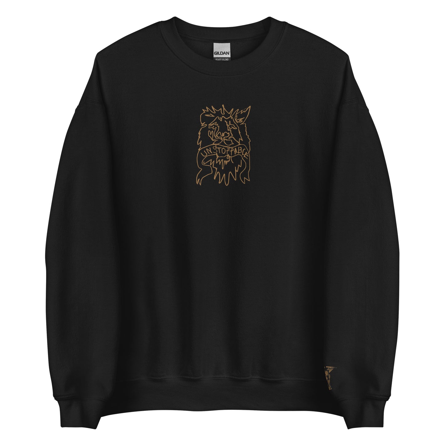 Unstoppable lion - Gold Emroidered Unisex Sweatshirt